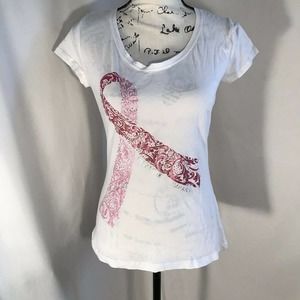 New York & Company Breast Cancer Awareness Shirt Sz S